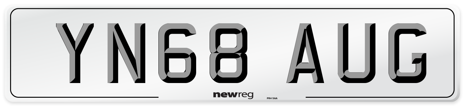 YN68 AUG Number Plate from New Reg
